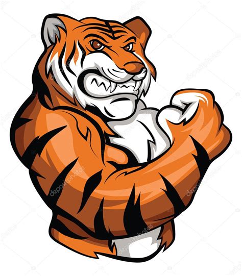 Tiger Mascot — Stock Vector © Funwayillustration 54806499