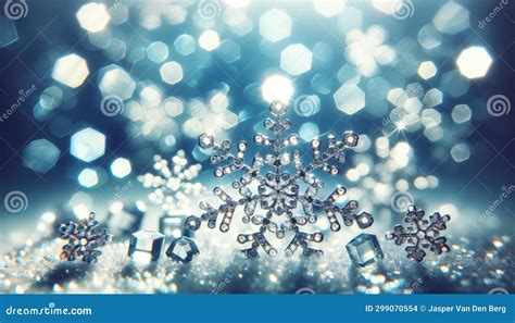 Sparkling Winter Wonderland Background With Snowflakes Ai Generated