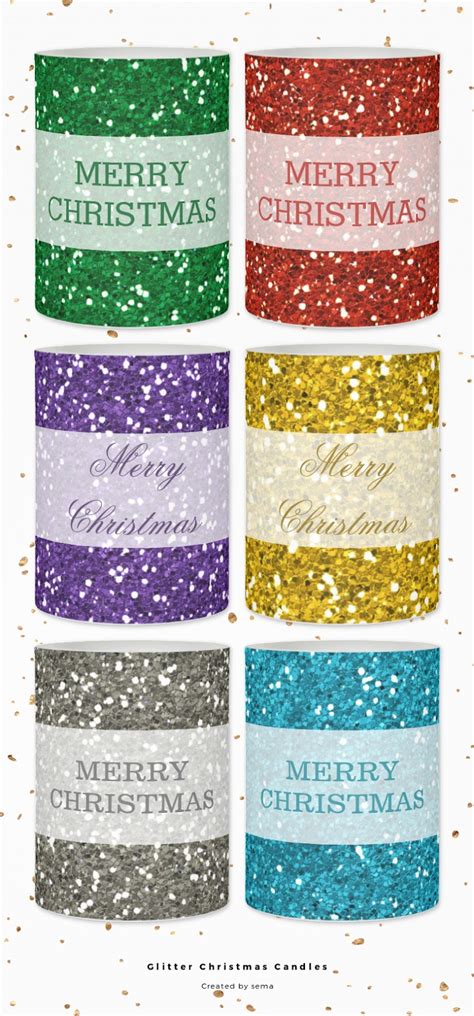 Reflections Todays Designs Glitter Christmas Candles