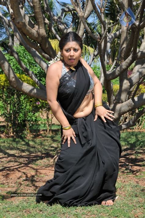 Telugu Actress Sunakshi Spicy Hot Armpit Navel Expose In Black Saree Hm Indian Hot Masala