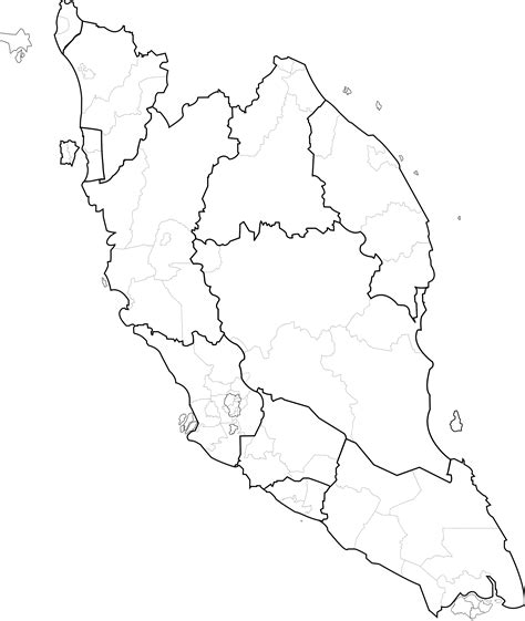 Peninsular Malaysia Blank Map Mapa Polityczna Png Clipart Area Art My