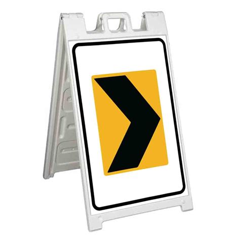Sharp Curve Right 24 X 36 Standard A Frame Signicade Includes
