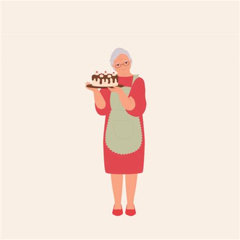 Old Woman Baking Stock Vectors Istock
