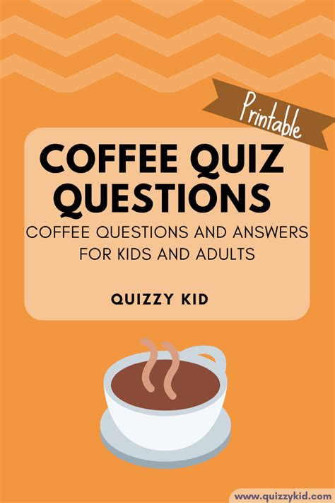 Coffee Quiz Quizzy Kid