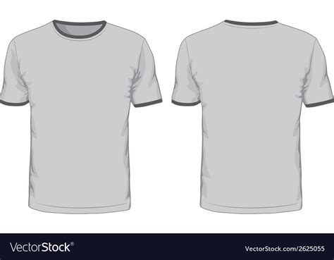816 Grey T Shirt Template Front And Back Easy To Edit