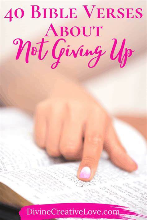 Bible Verses About Not Giving Up Divine Creative Love