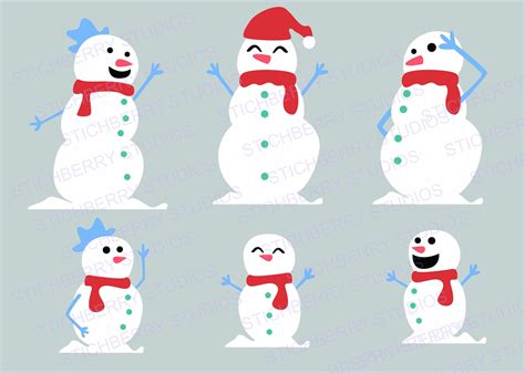 Snowmen Christmas Digital Stamp Clip art digital download | Etsy | Digital stamps, Digital ...