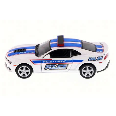 2014 Chevy Camaro Police White W Blue Stripes Kinsmart 5383dp 1