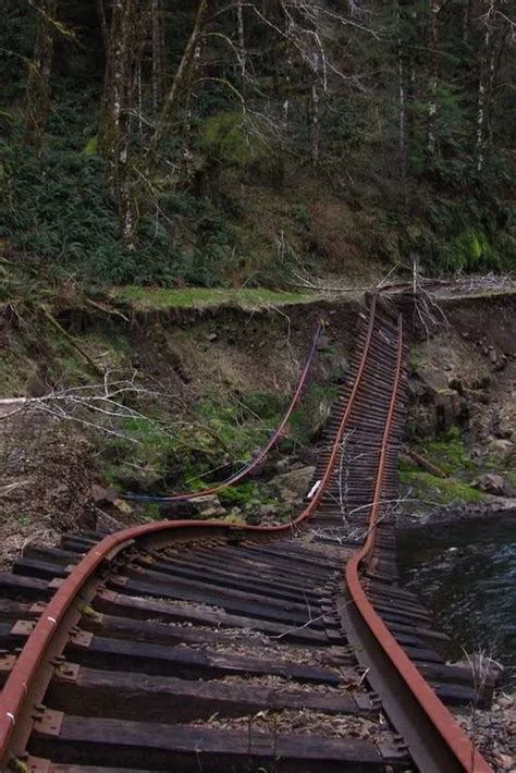 A Section Of The Abandoned Railway Of Tillamook In Tillamook Oregon