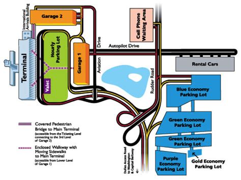 Dulles Airport Parking Map Airport Parking Guides