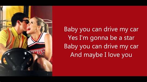 Does my car insurance cover other drivers? Glee - Drive My Car (Lyrics) - YouTube