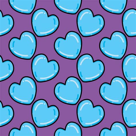 Corazones Azules Patrones Sin Fisuras Sobre Fondo Morado Vector En Vecteezy