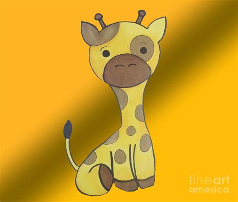 Chibi Giraffe Drawing By Darci Smith Pixels