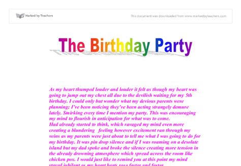 Essays On My Birthday Party