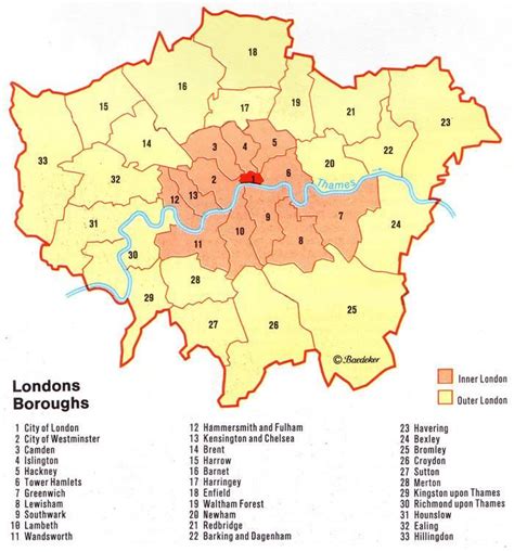 London Boroughs Map Kartographie Orte Reisen