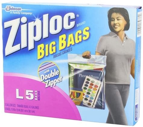 Kitchen Dining And Bar Ziploc Pinch And Seal Big Bags Large 3 Gallon 5
