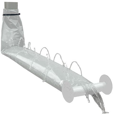 I have seen some people use pvc extension hooked directly up to the gutter and connected to a pvc drainage system that all go into a drywell far. Rainguard 9309W Automatic Downspout Extension, 9-Feet ...
