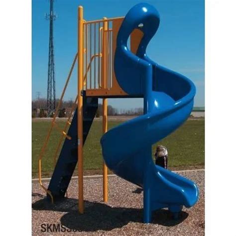 Blue Yellow Spiral Slides For Playground Age Group 3 12 Yrs Rs