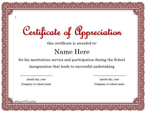 11 Free Appreciation Certificate Templates Word Templates For Free