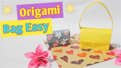 Origami Bag Easy How To Make Origami Bag Easy No Glue Youtube