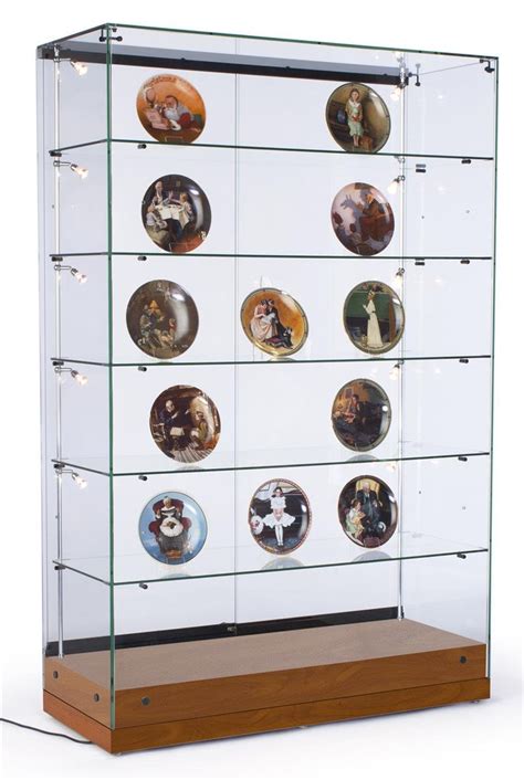 Small lighting options for curio cabinets. Glass Curio Cabinet with 10 Side Lights and 5 Height ...