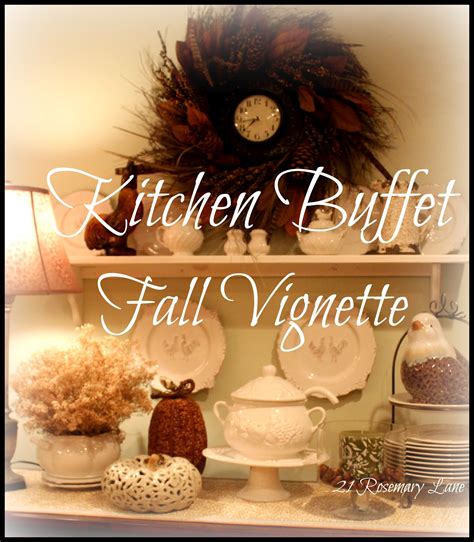 21 Rosemary Lane Kitchen Buffet Fall Vignette