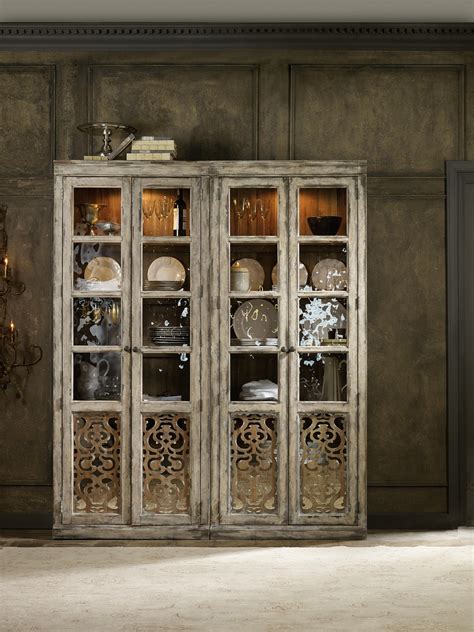 Hooker Furniture Chatelet Bunching Curio With Fretwork Doors Wayside