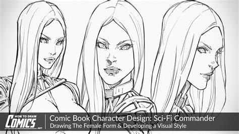 Comic Book Character Design Sci Fi Commander Drawing The Female Form