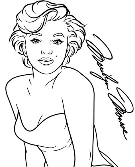 Printable Marilyn Monroe Coloring Pages Printable Word Searches