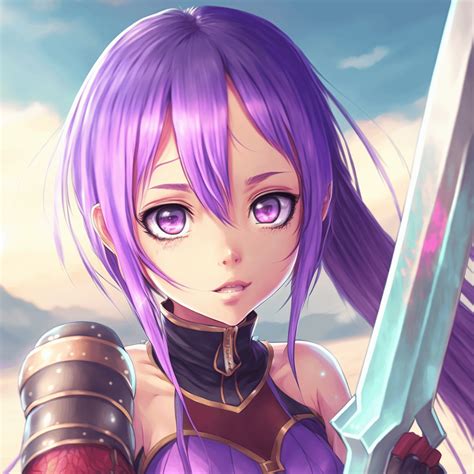 Purple Haired Anime Character Mj V4 Rmidjourney