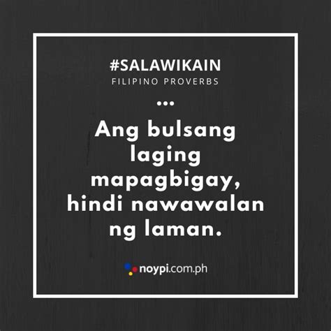Pin On Mga Salawikain Filipino Proverbs