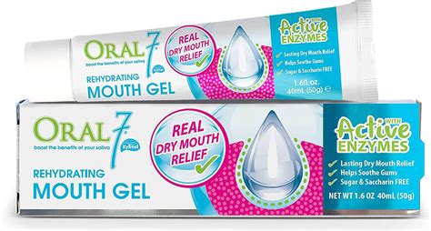 Oral7 Dry Mouth Moisturizing Mouth Gel Containing Enzymes Soothes