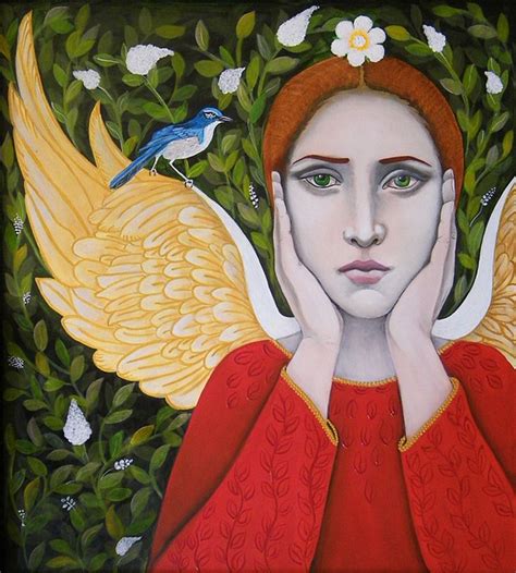 Angel In The Garden Print Of Original Acrylic Painting Angel Art