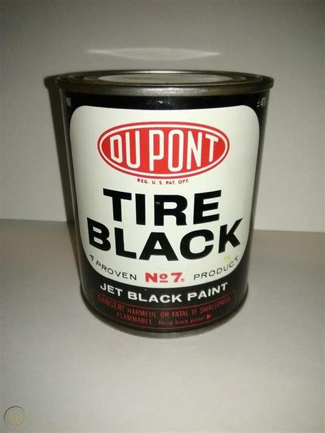 Vintage Dupont Tire Black Paint Can 1896235081