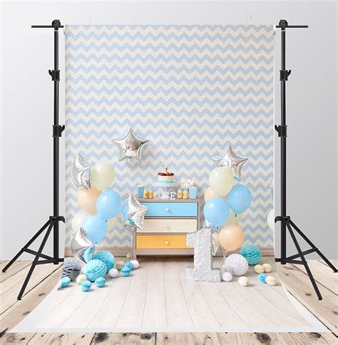 Hellodecor Polyester Fabric 5x7ft Birthday Photography Backdrops White