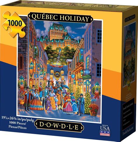 Quebec Holiday 1000 Piece Dowdle Jigsaw Puzzle Dowdle Folk Art