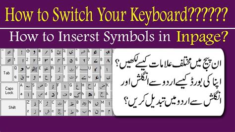 How To Insert Symbols And Keyboard Switching Inpage Tutorails Youtube