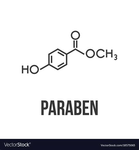 Paraben Chemical Structure Isolated Royalty Free Vector