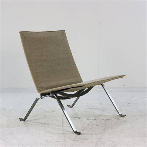 Poul Kj Rholm Pk Chair By Fritz Hansen With Original Canvas
