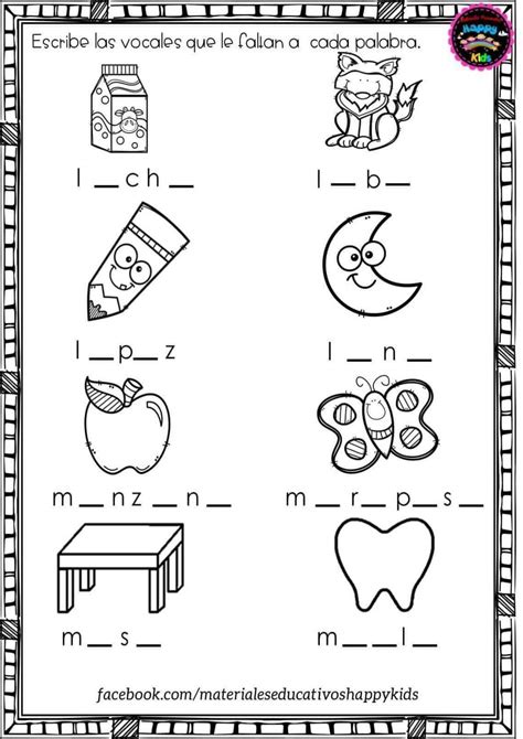 Fichas Para Completar Palabras Materiales Educativos Para Maestras