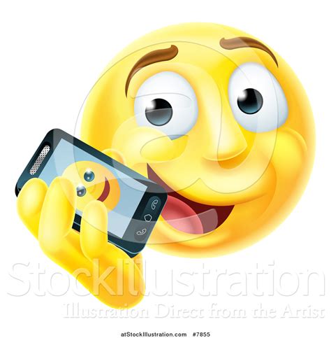 Vector Illustration Of A 3d Yellow Male Smiley Emoji Emoticon Face