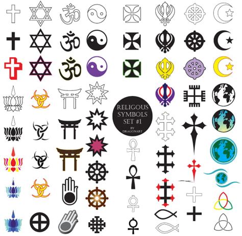 Religious Symbols Free Vector Set Eps Svg Uidownload