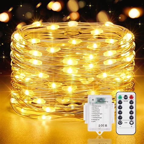 Vacoulery Fairy Lights Battery Operated 1 Pack 12m 120 Led Fairy Lights