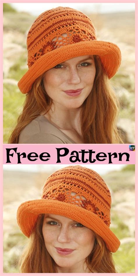 15 Amazing Crocheted Sun Hat Free Patterns Diy 4 Ever