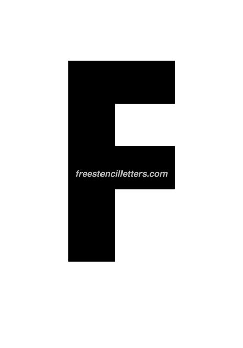 Print 12 Inch F Letter Stencil Free Stencil Letters