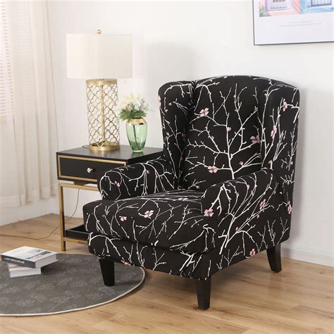 Besides good quality brands, you'll also find plenty of discounts when you shop for slipcover chair during big sales. Topchances Stretch 2-Piece Floral Wing Chair Slipcover ...