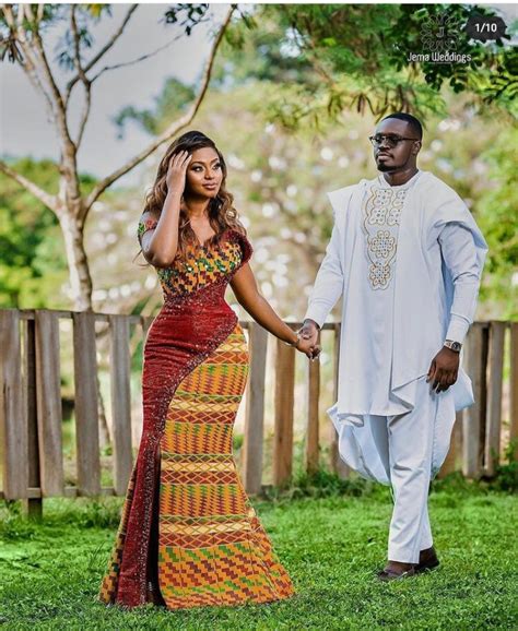 15 Elegant Kente Styles For Engagement In Ghana 2021 - The Glossychic