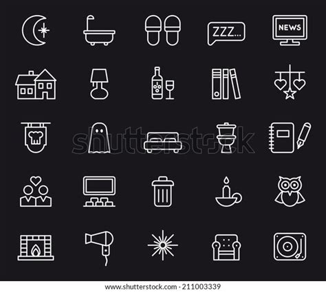 Good Night Icons Stock Vector Royalty Free 211003339 Shutterstock