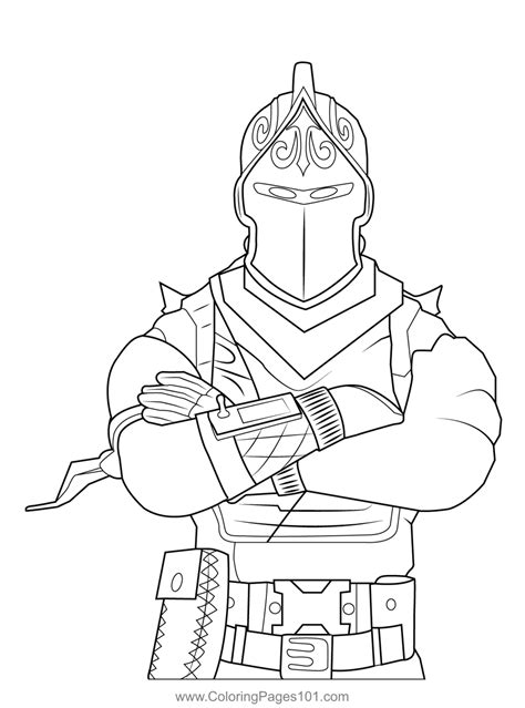 Black Knight Fortnite Coloring Page Blackest Knight Coloring Pages