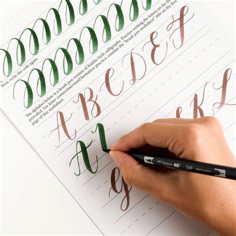 There are many styles, such as western, eastern asian, southern asian, and islamic. Free Basic Brush Pen Calligraphy Worksheet | The Postman's ...